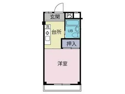 メゾンドゥレヴ(ワンルーム/3階)の間取り写真