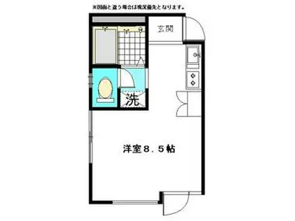 オシャレハイツKOTO(ワンルーム/4階)の間取り写真