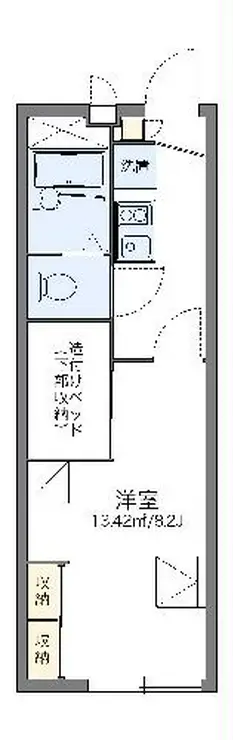 レオパレスエクセル元山 III 2階階 間取り