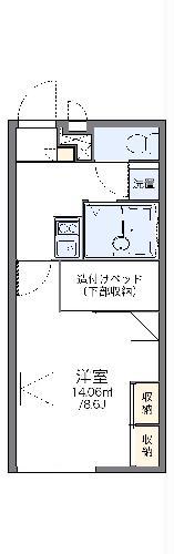 レオパレスフォンテーヌA(1K/2階)の間取り写真