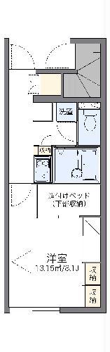レオパレスシーダー1(1K/1階)の間取り写真