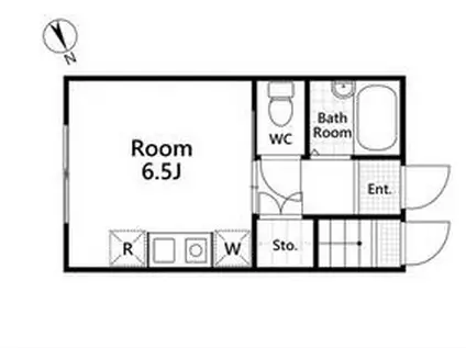 アエルパレス成城(ワンルーム/2階)の間取り写真
