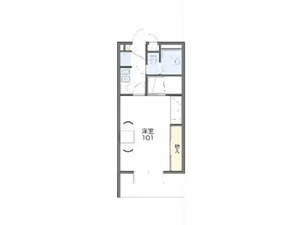 レオパレスアフロディーテ(1K/2階)の間取り写真