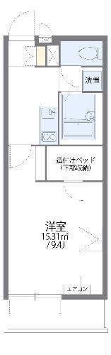 レオパレスNYOI Ⅲ(1K/3階)の間取り写真