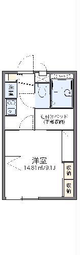 レオパレスパークヒルズ(1K/1階)の間取り写真
