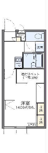 レオパレス高砂Ⅱ(1K/2階)の間取り写真