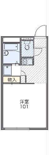 レオパレスペリエⅡ(1K/3階)の間取り写真
