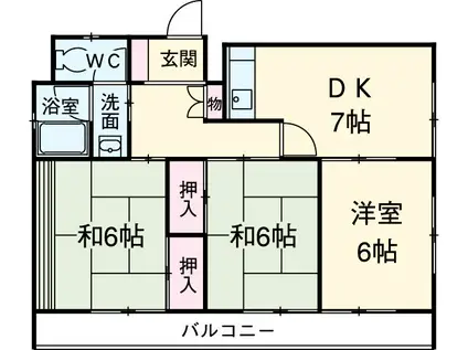 コーポさかい(3DK/5階)の間取り写真