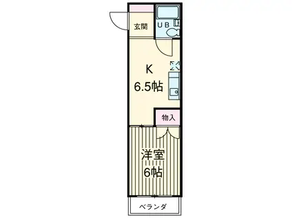 アーバンM(1DK/3階)の間取り写真