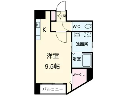 ラ・タヅ(ワンルーム/3階)の間取り写真