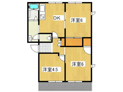 SD宗高(3DK/1階)の間取り写真