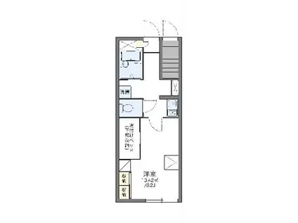 レオパレス萩野(1K/1階)の間取り写真