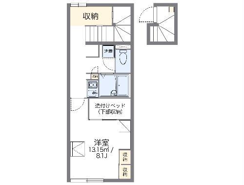 レオパレス雅野 四(1K/2階)の間取り写真