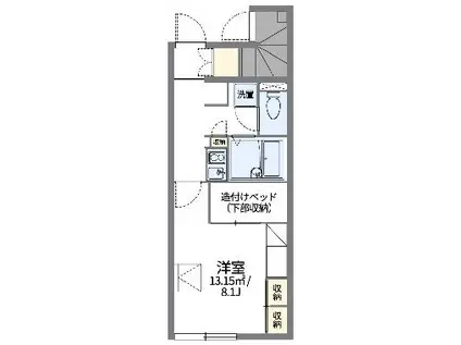 レオパレスLIED(1K/1階)の間取り写真