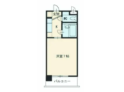 オアシスミズホ(1K/3階)の間取り写真