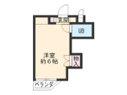 下坂ハイツ(ワンルーム/3階)の間取り写真