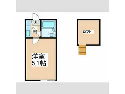 プラザドゥファーゴA(1K/1階)の間取り写真