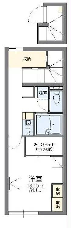 レオパレスワコー 2階階 間取り
