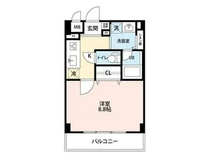 MAISON DE BONHEUR(1K/2階)の間取り写真
