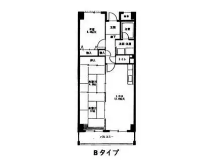ビフォーレ千里(3LDK/1階)の間取り写真