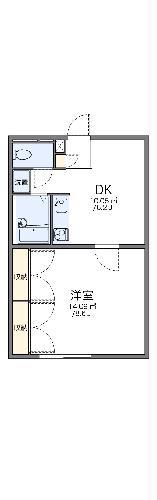 レオパレスマヒト97(1DK/1階)の間取り写真