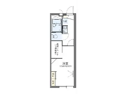 レオパレスSUN(1K/2階)の間取り写真