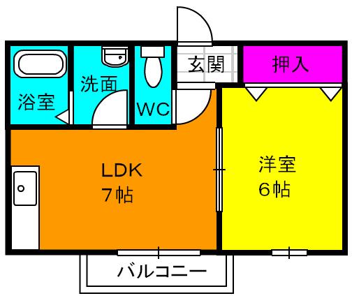 メゾン・ド・モエ(1DK/3階)の間取り写真