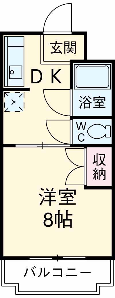 マンハイム伊藤Ⅰ(1DK/3階)の間取り写真