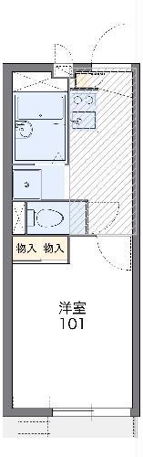 レオパレスコニファーⅡ(1K/1階)の間取り写真