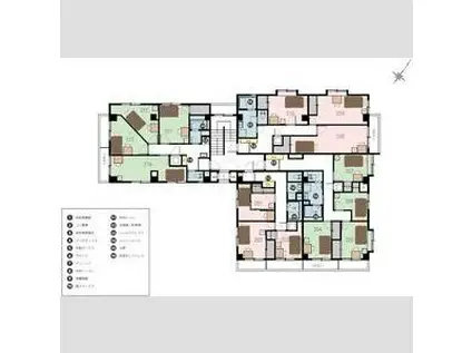 シェアス浦和(ワンルーム/2階)の間取り写真