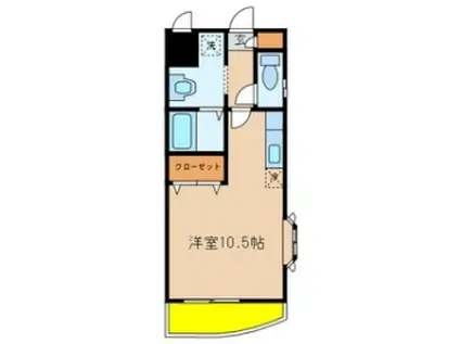 ピースコート(1K/2階)の間取り写真