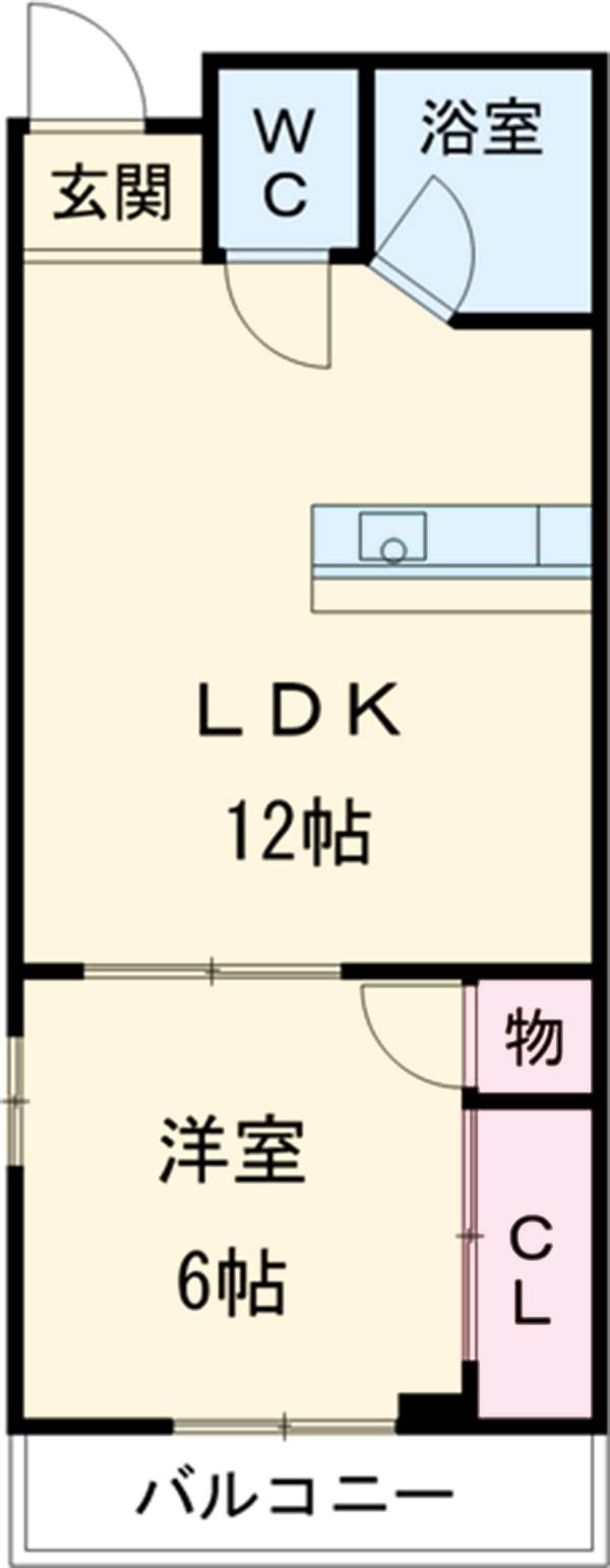 ハウシェル高針(1LDK/3階)の間取り写真