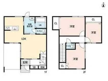 キャレブラン三島(3LDK)の間取り写真