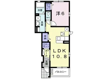 パーチェ(1LDK/1階)の間取り写真