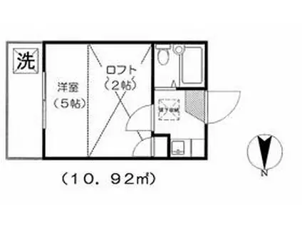 ライフピアオリオン(1K/2階)の間取り写真