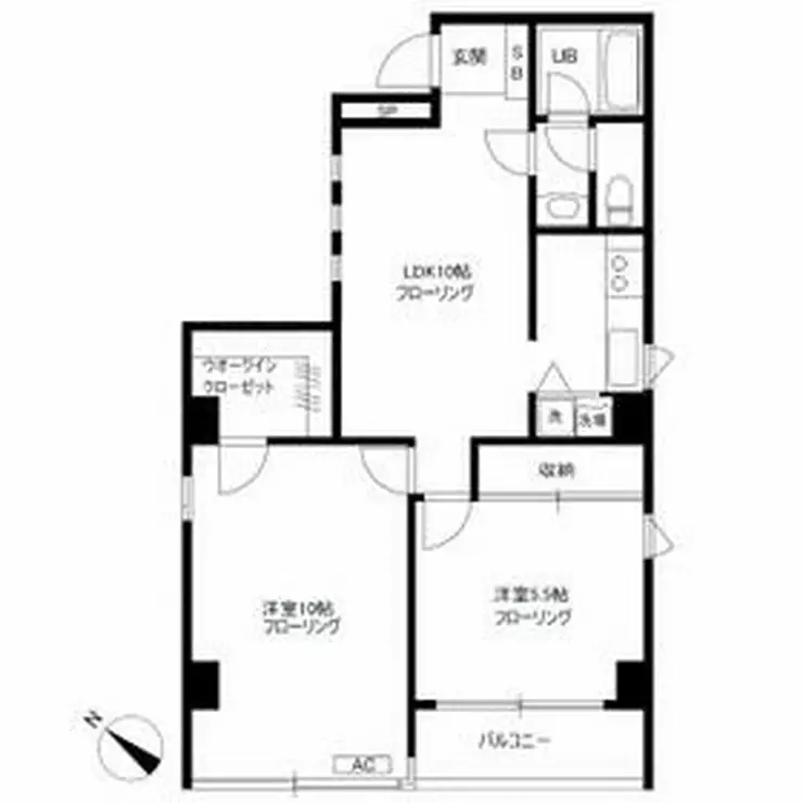クレセント南町 4階階 間取り