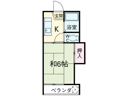 フォーヴル桜台(1K/2階)の間取り写真