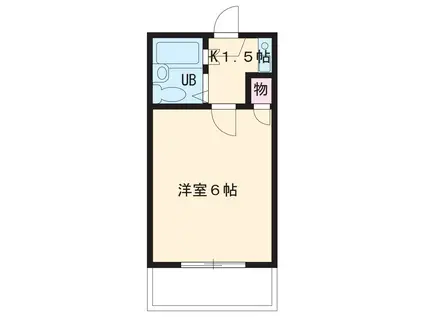 HILLS MOTOYAMA(1K/2階)の間取り写真