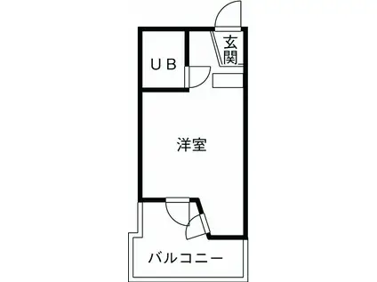 プレスイン六番町(ワンルーム/3階)の間取り写真