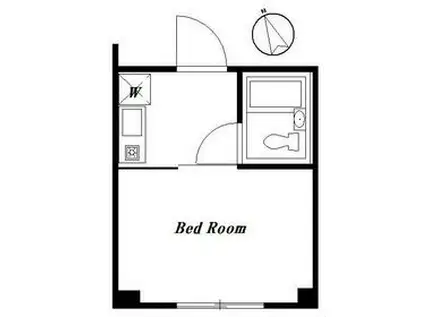 サーフサイドヒルズ九十九里(1K/3階)の間取り写真