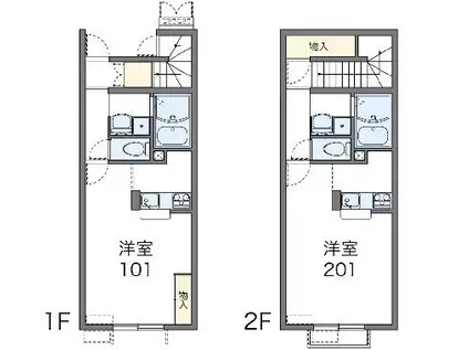 レオネクスト藤Ⅲ(1K/1階)の間取り写真