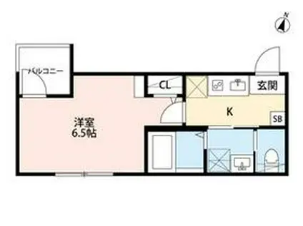 ROBOT HOUSE浦和(1K/1階)の間取り写真