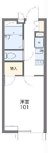 レオパレス楓(1K/1階)の間取り写真