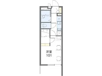 レオパレスエイムフル浜松(1K/2階)の間取り写真