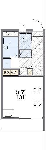 レオパレスユズ(1K/1階)の間取り写真