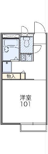 レオパレスル.アンジュⅡ(1K/1階)の間取り写真