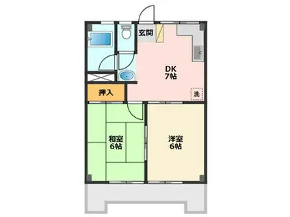 リアライズ穂積Ⅰ(2DK/3階)の間取り写真