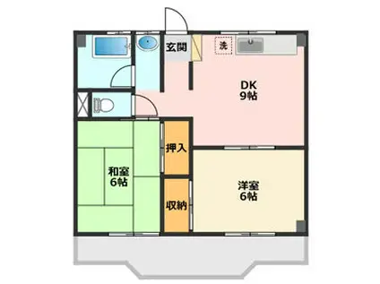 リアライズ穂積Ⅱ(2DK/4階)の間取り写真