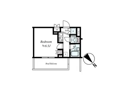 ルーブル桜台(1K/5階)の間取り写真