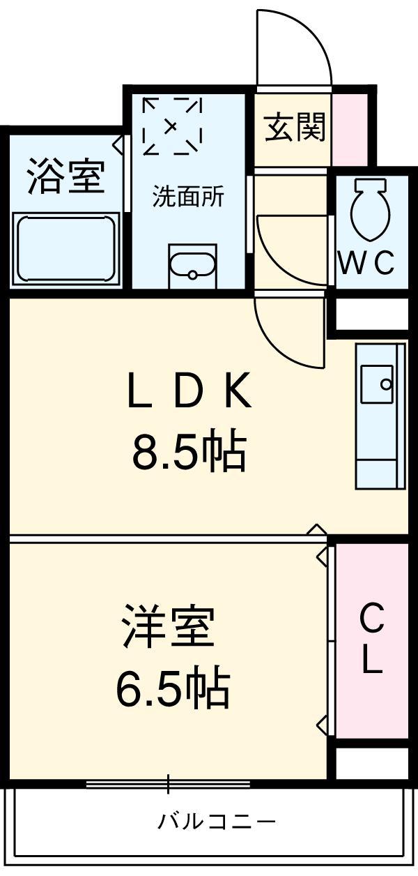 フェリーチェ(1LDK/2階)の間取り写真